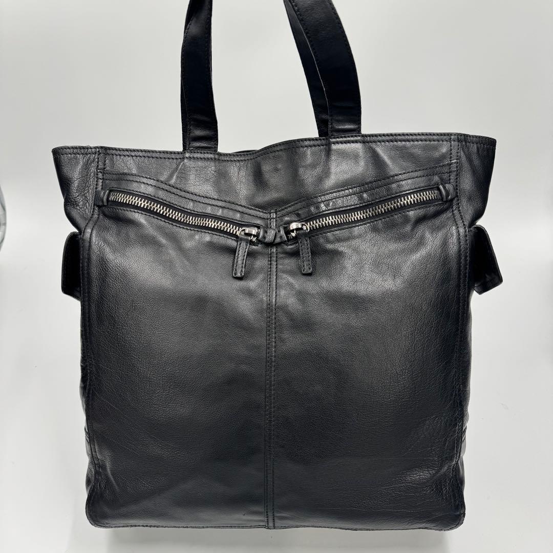 PRADA プラダ 大きめ レザー トートバッグ ショルダーバッグ ブラック