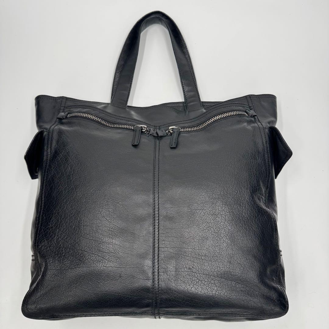 PRADA プラダ 大きめ レザー トートバッグ ショルダーバッグ ブラック