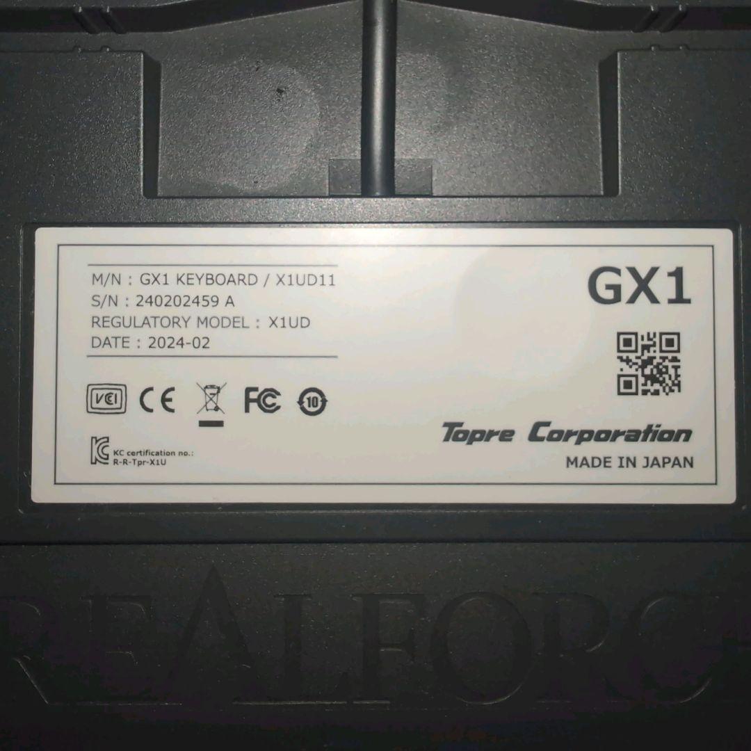 東プレ　REALFORCE GX1 X1UD11　US配列