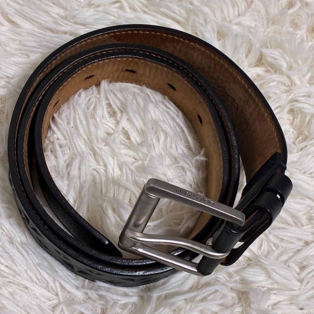 ジミーチュウ　ベルト　ブラック　スター　レザー