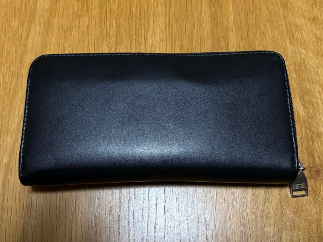 ★美品★ DIESEL ブラックレザー長財布