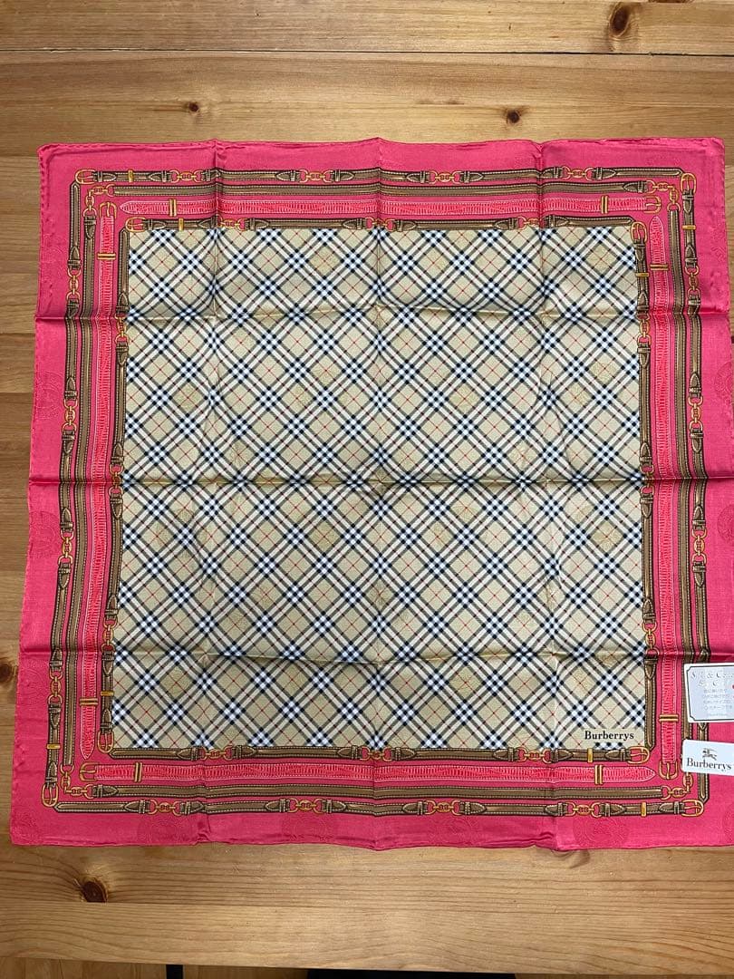 s*y様 シルク&コットンBurberry チェック柄ハンカチーフ4枚セット