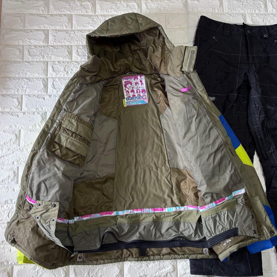 gh様 BURTON バートン スノーボードウェア メンズ 上下 ネオンカラーM