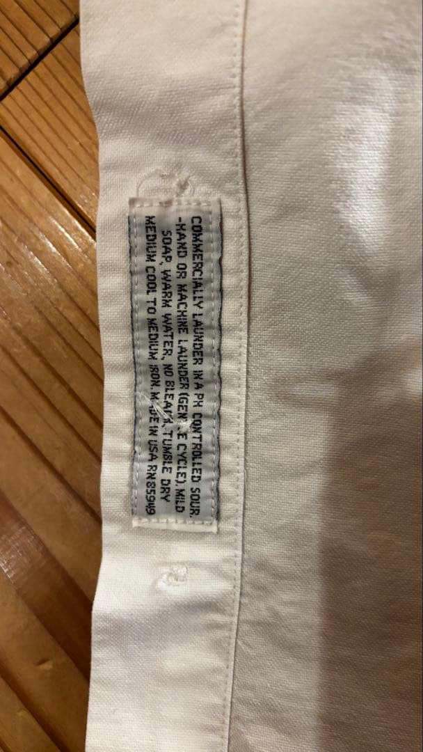 インディビジュアライズド ボタンダウン白シャツ 16-33 　Lサイズ