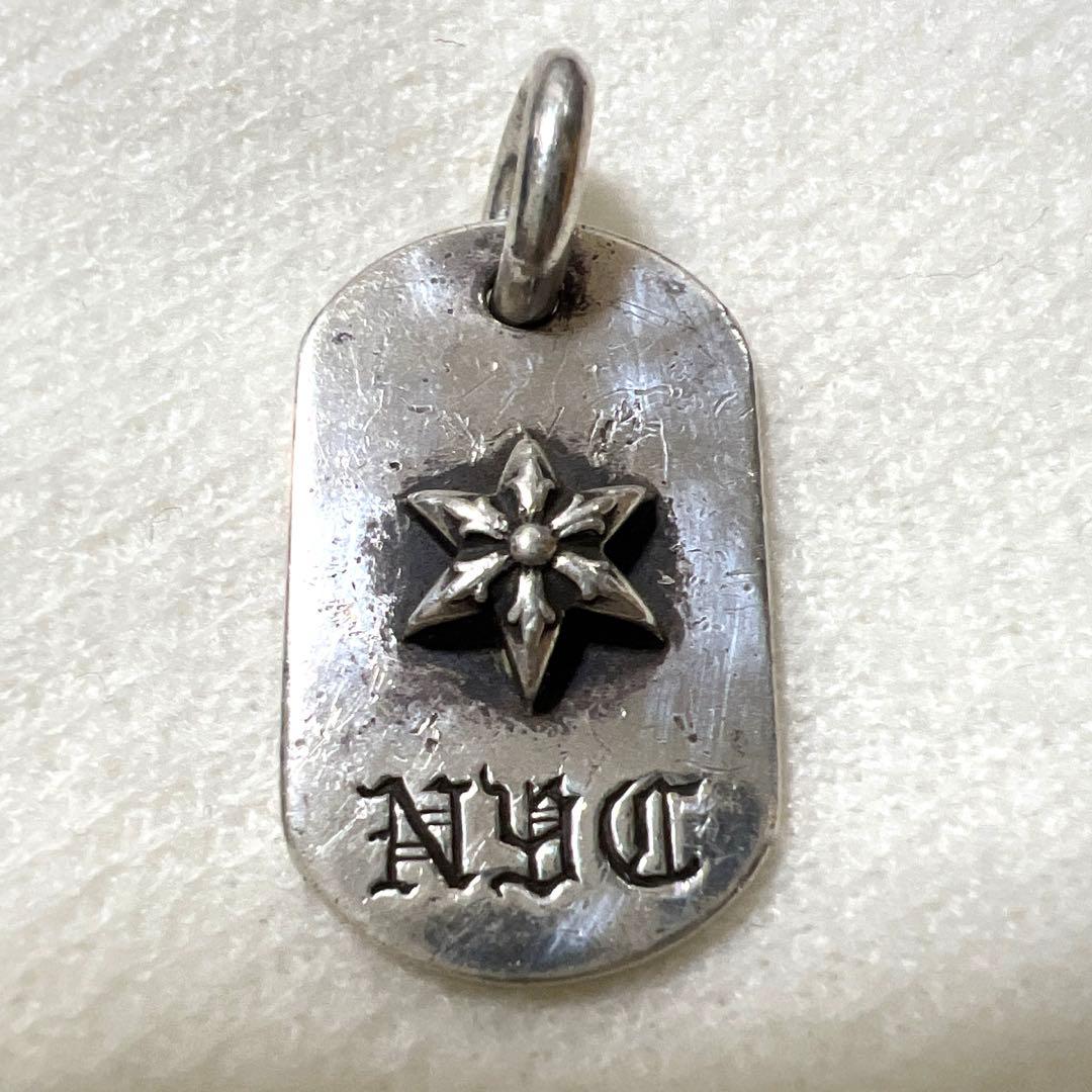 【値下】クロムハーツ　NYC限定　ドッグタグ　ペンダントトップ　シルバー925