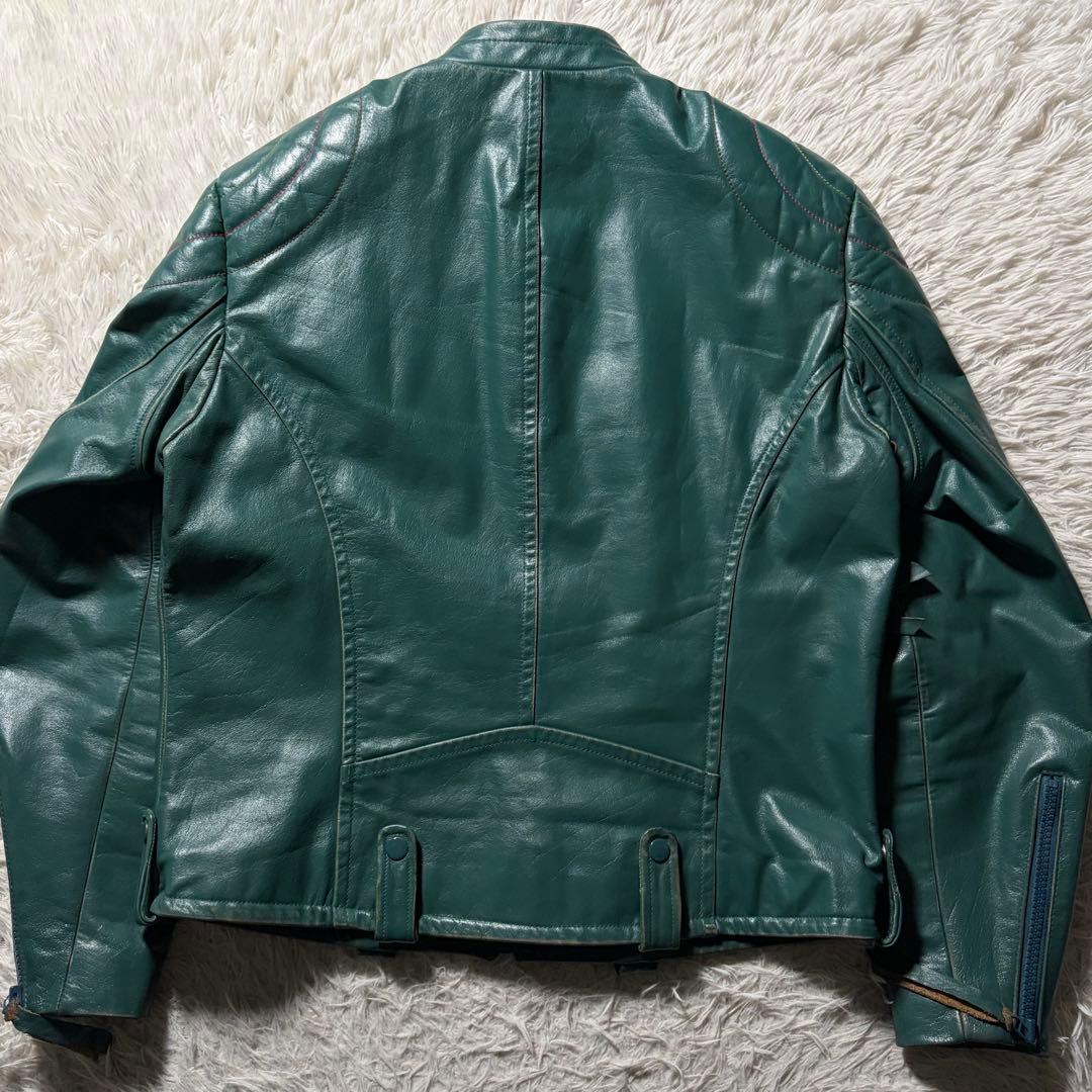 エ*ド様 希少カラー■schott ライダースジャケット　シングル　グリーン　本