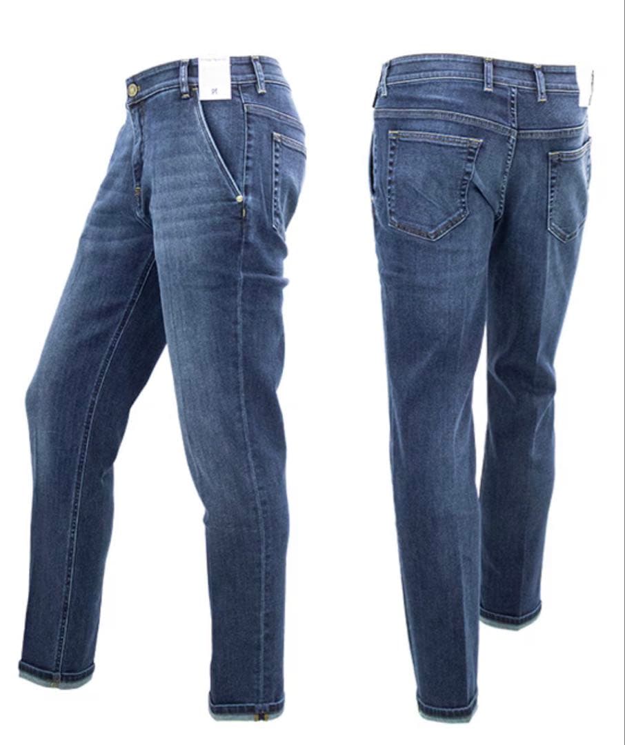 ピーティートリノデニム ストレッチ テーパード デニムスラックス