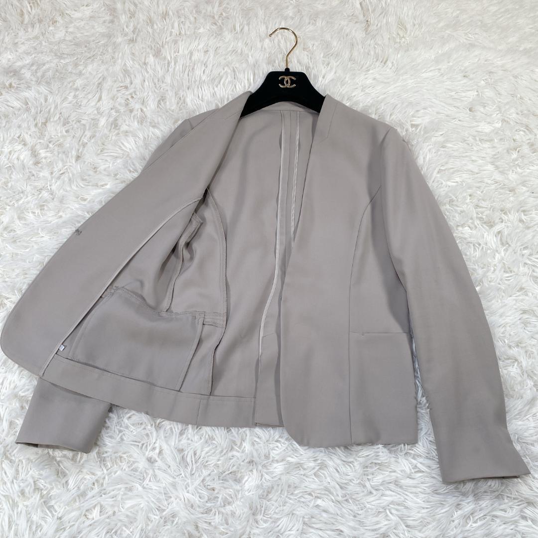 グリーンレーベルリラクシング ノーカラー スーツ レディース