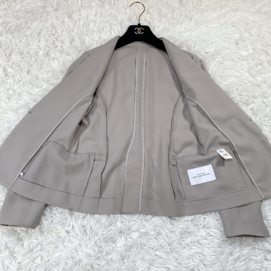 グリーンレーベルリラクシング ノーカラー スーツ レディース