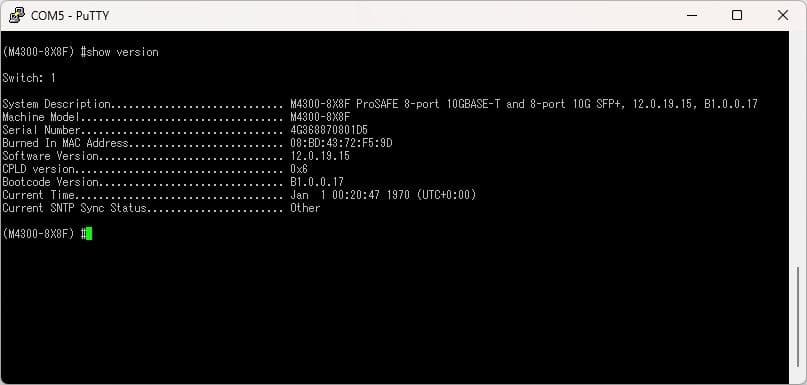 NetGear M4300-8X8F XSM4316S 10G L3スイッチ