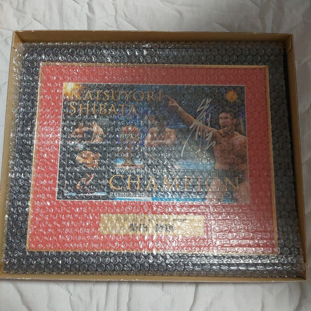 AEW (元新日本プロレス)　柴田勝頼　直筆サイン入りフォトフレーム