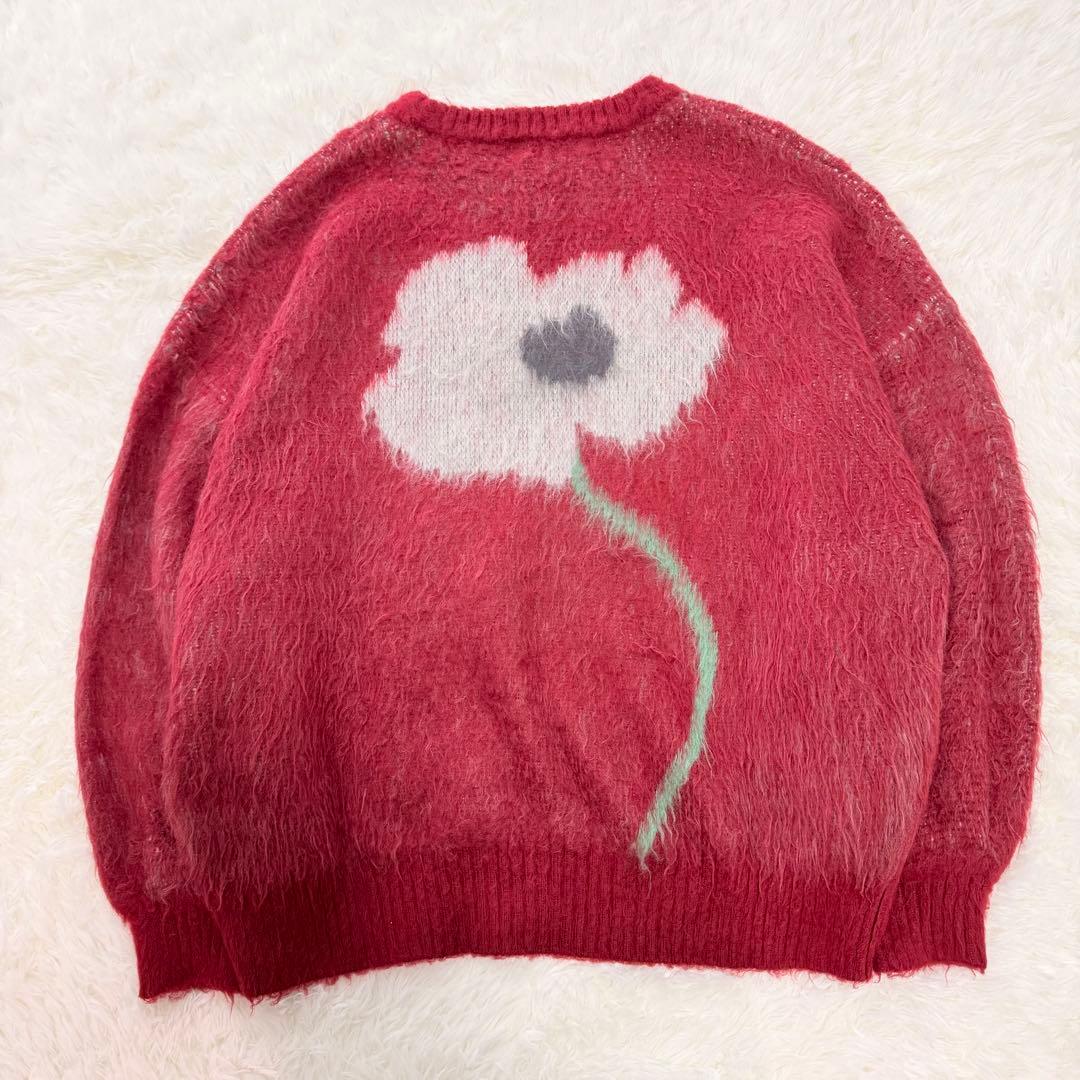 トップス Knuth Marf shaggy flower knit(unisex)red