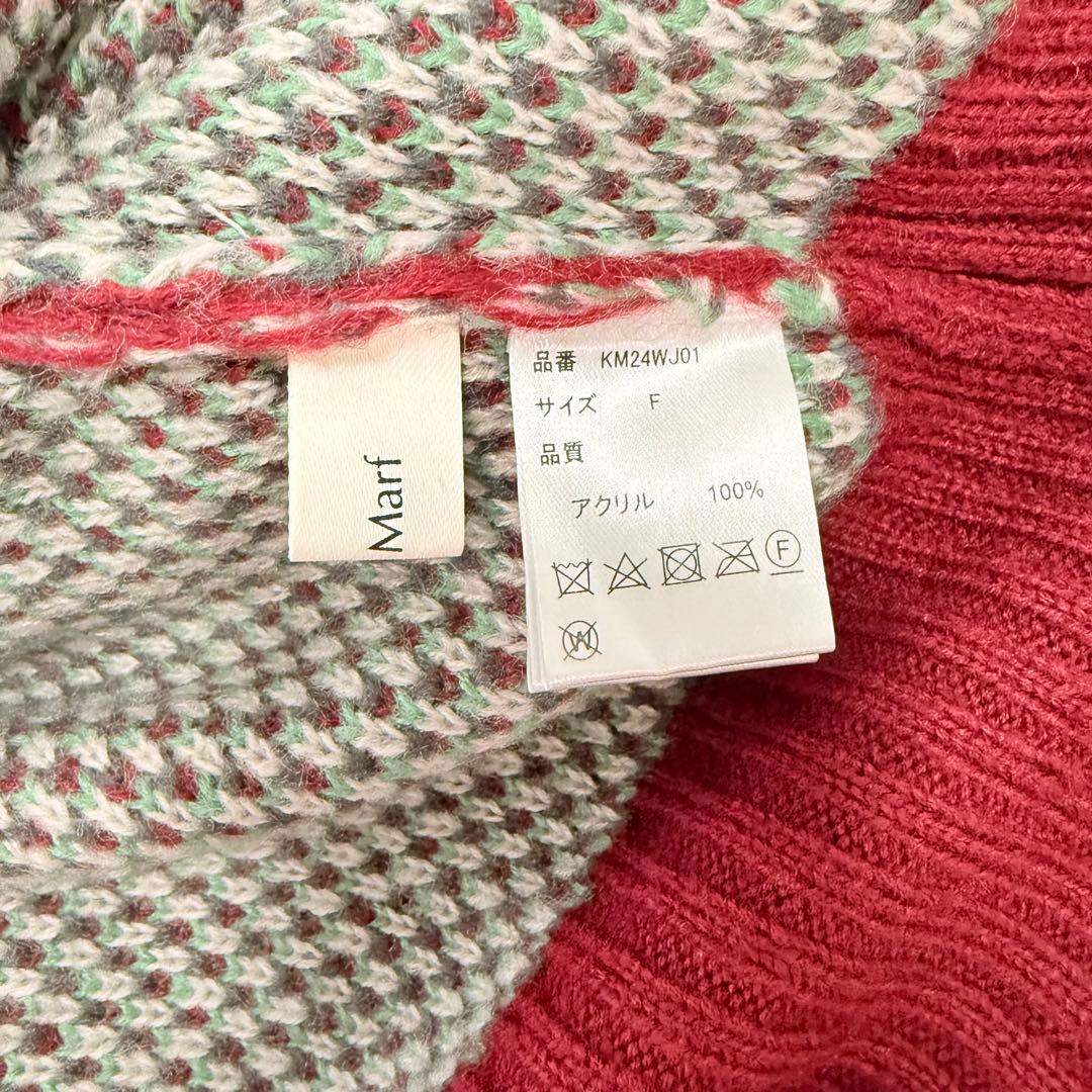 トップス Knuth Marf shaggy flower knit(unisex)red