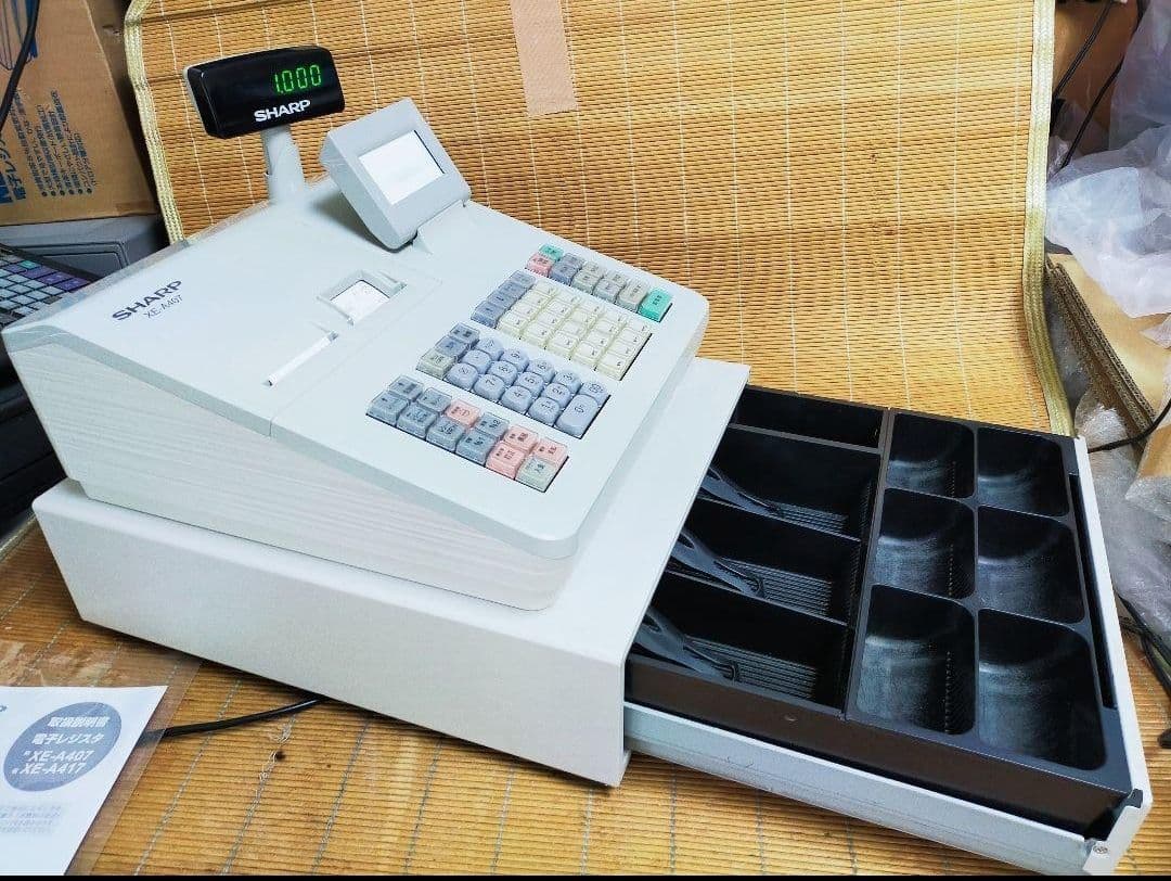 シャープレジスター　XE-A407　PC連携売上管理　上位機種　060111