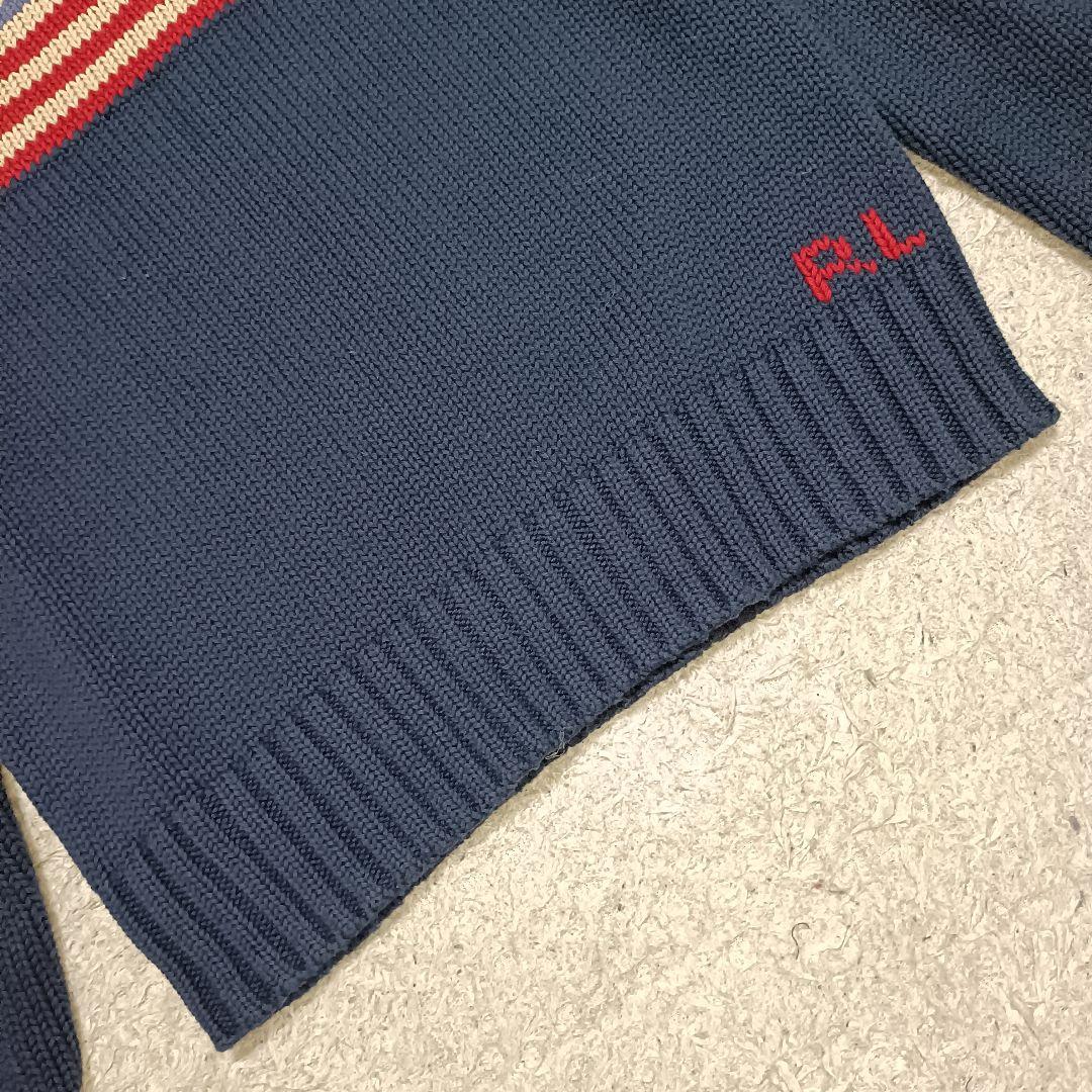 【現行品】未使用級✨️ラルフローレン アイコニック フラッグ リブニット 星条旗