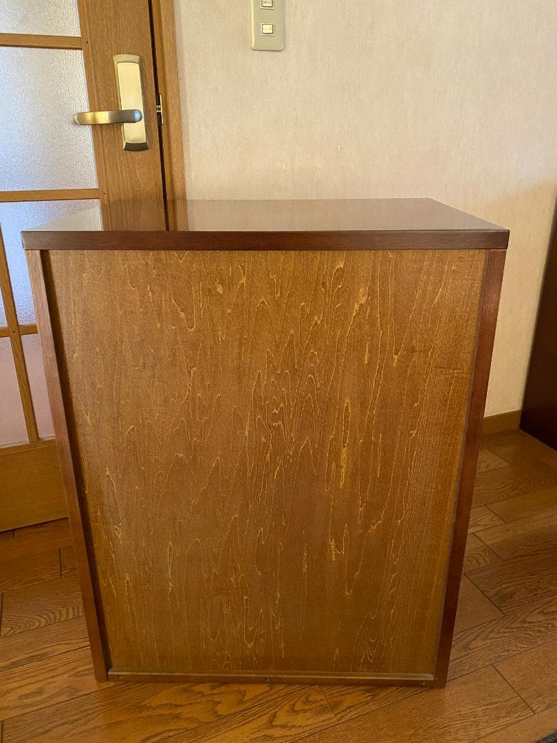 カリモク ブラウン木製チェスト 4段引き出し コロニアル