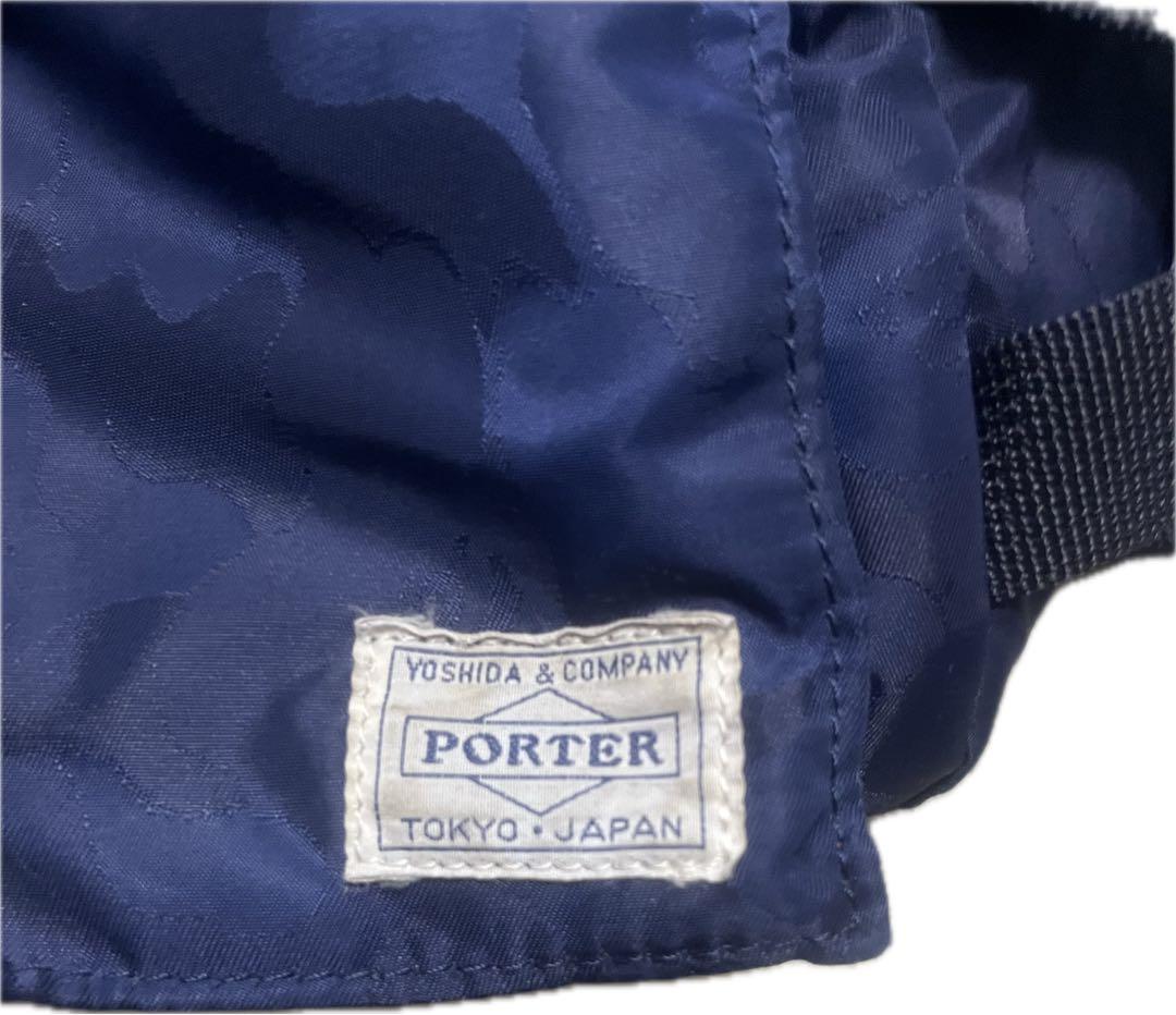 PORTER ×APE ボディバッグ ネイビー