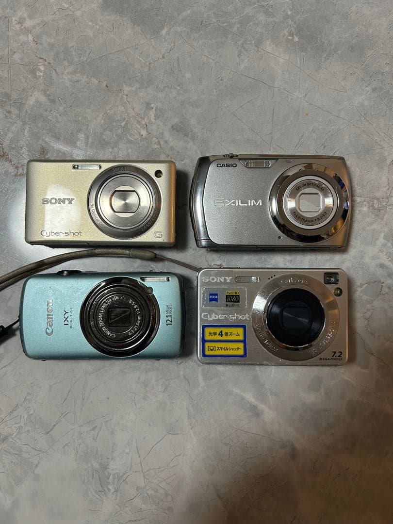 コンパクトデジカメ4台まとめ売り（ジャンク品）