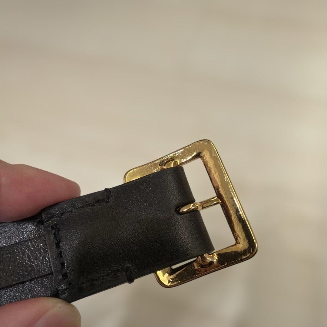 25ss AURALEE スクウェア バックル ベルト レザー