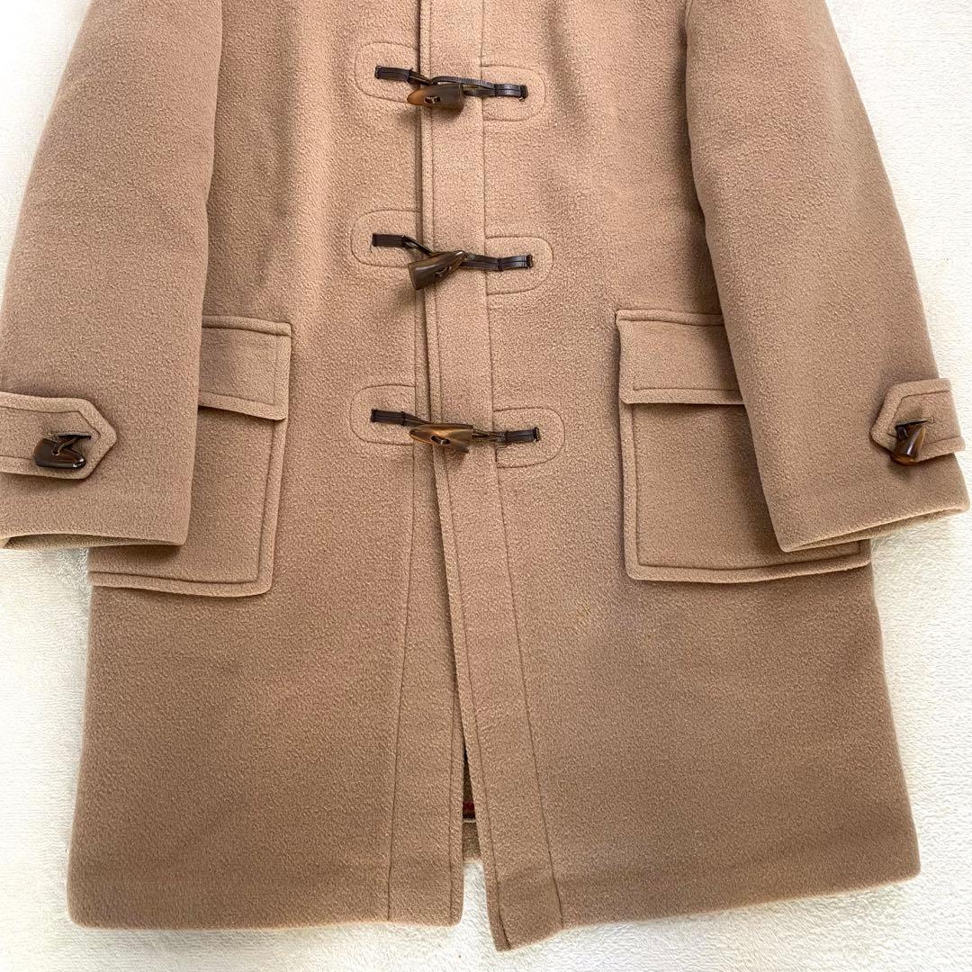 【美品】バーバリー 英国製 ダッフルコート フード ノバチェック ベージュ