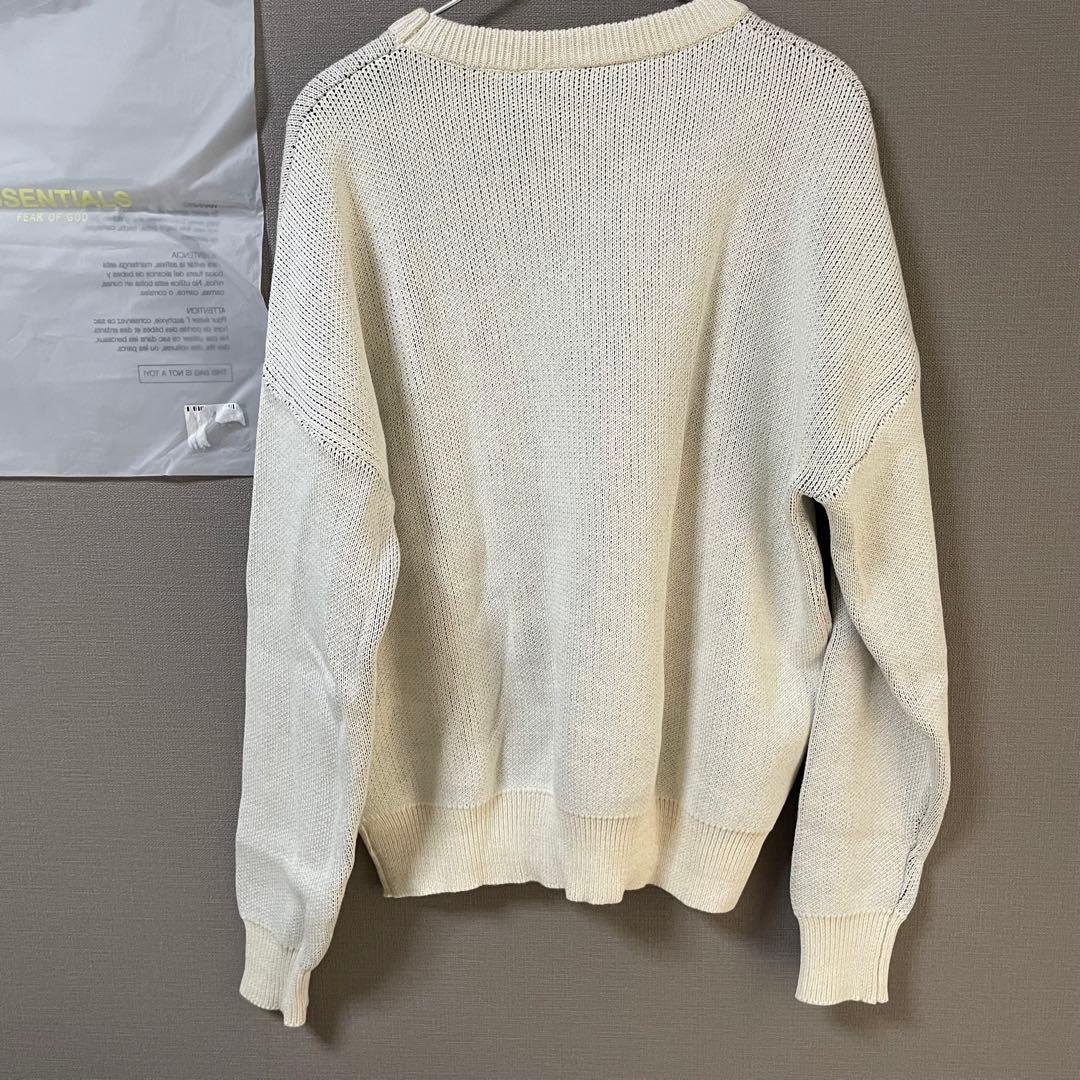 R*2様 ESSENTIALS アイボリー ニットトレーナー　FEAR OF G