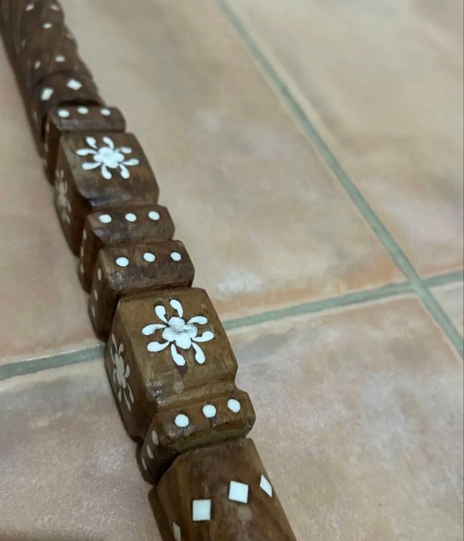 アンティーク ステッキ 胡桃　ビンテージ杖 象嵌　約80センチ　希少