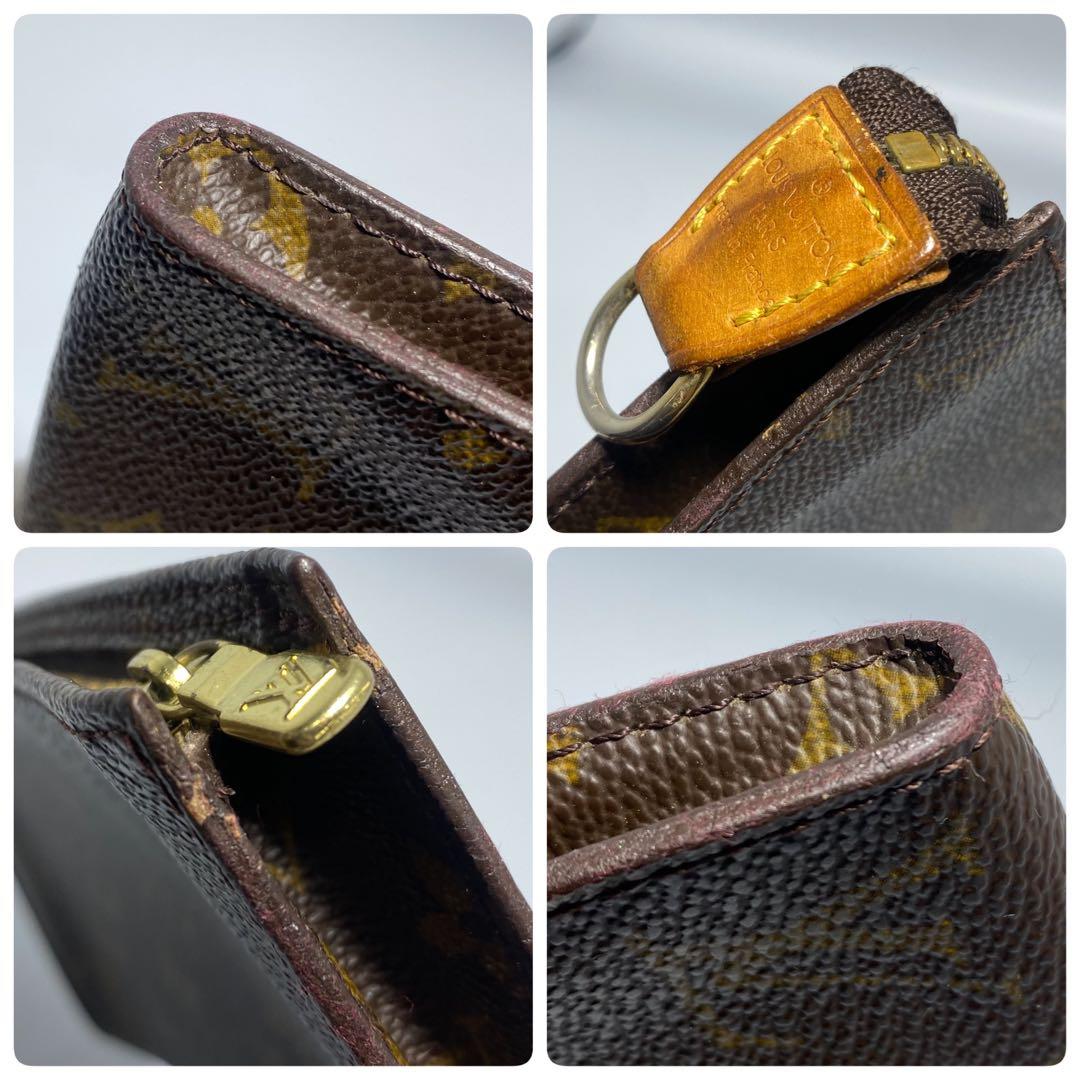 美品　ルイヴィトン ポーチ　ブラウン　モノグラム バケツトート付属ポーチ