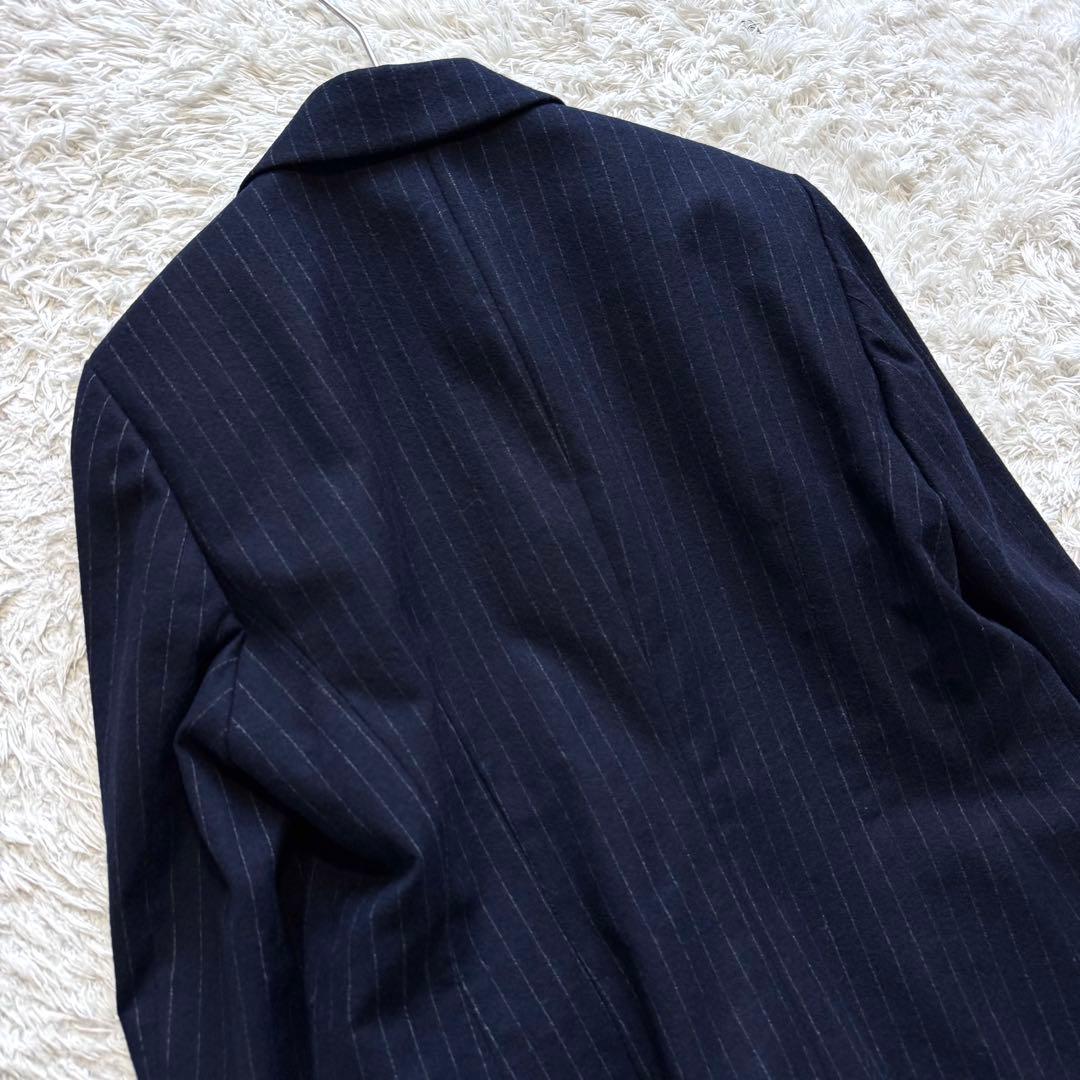 極美品　ヒューゴボス　ビジネス　パンツ　スーツ　セットアップ　カシミヤ　ネイビー