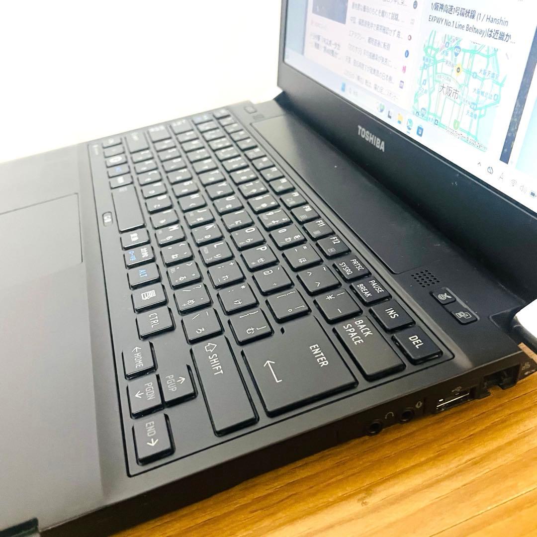東芝ブラックi5 SSD薄型軽量モバイルノートPC Windows11オフィス