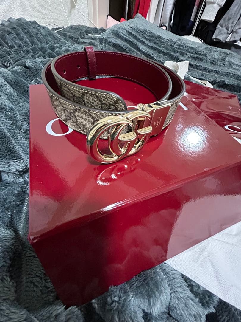 GUCCI GGキャンバス柄 ベルト