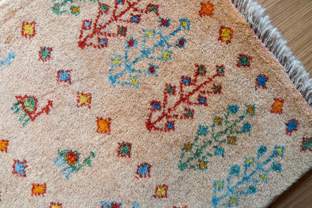 75×54cm ペルシャ絨毯 手織り ギャッベ アマレ族 ギャベ