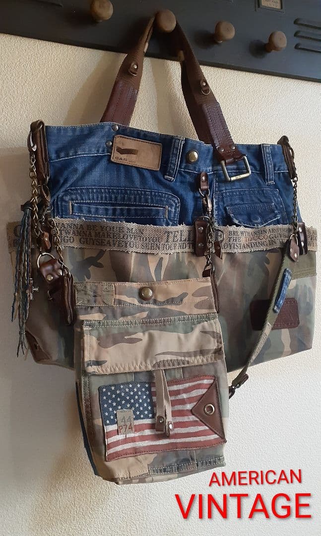 ミリタリーリメイク ★★★ AMERICAN VINTAGE トート& 腰袋付き