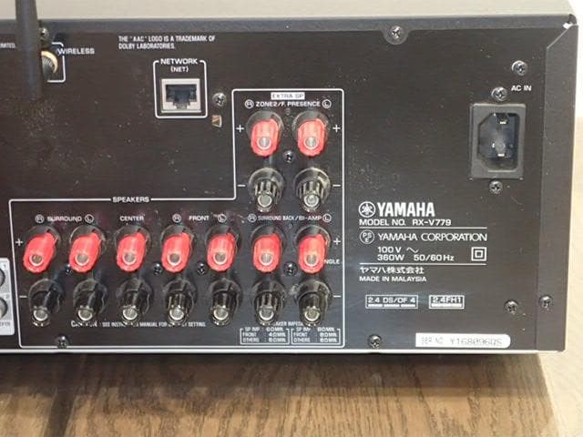 YAMAHA　AVアンプ　RX-V779　共用リモコン・超美品・快調・快音です