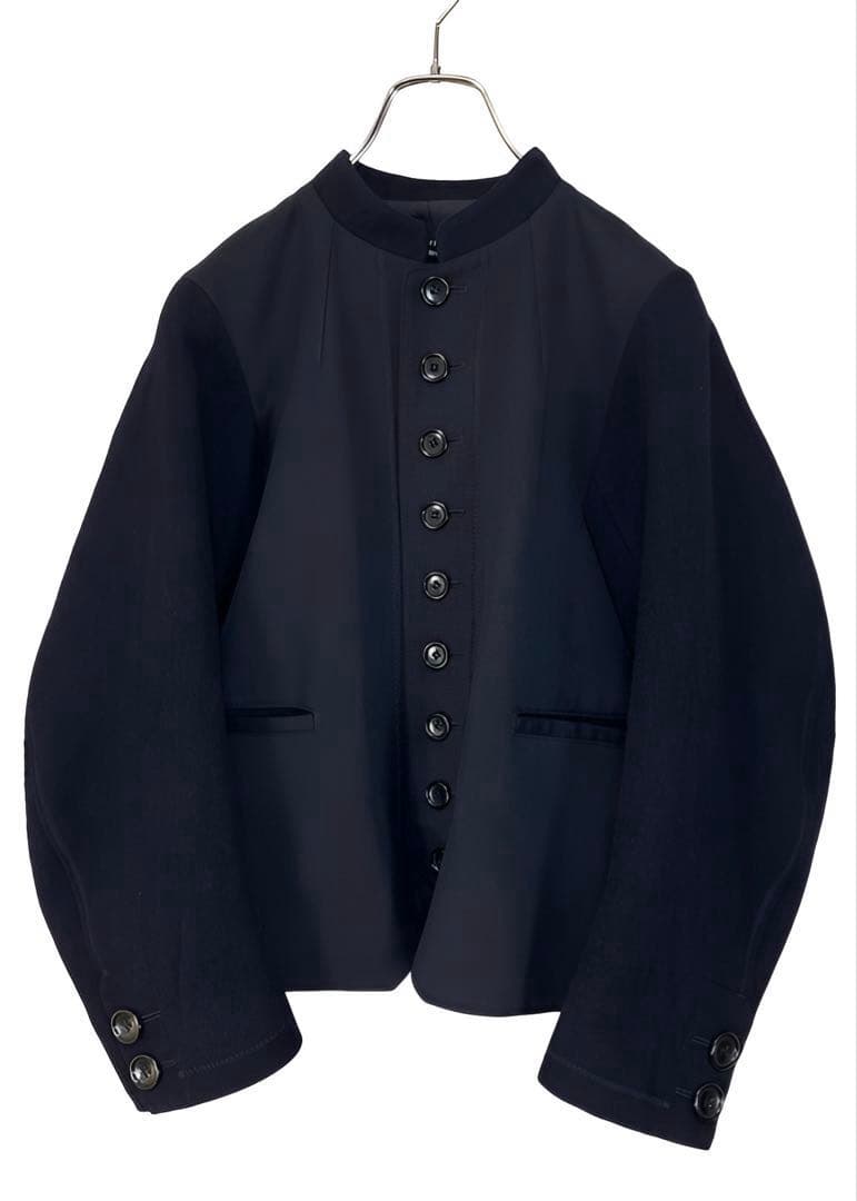 トリココムデギャルソン 18AW 連ボタン 異素材切替 スタンドカラージャケット