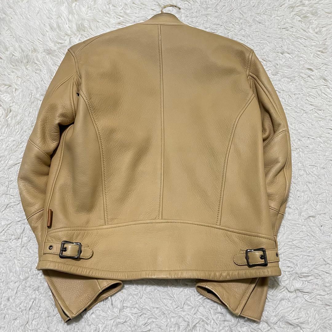 美品 クシタニ 最高級 ディアスキンジャケット サンドベージュ M 本革