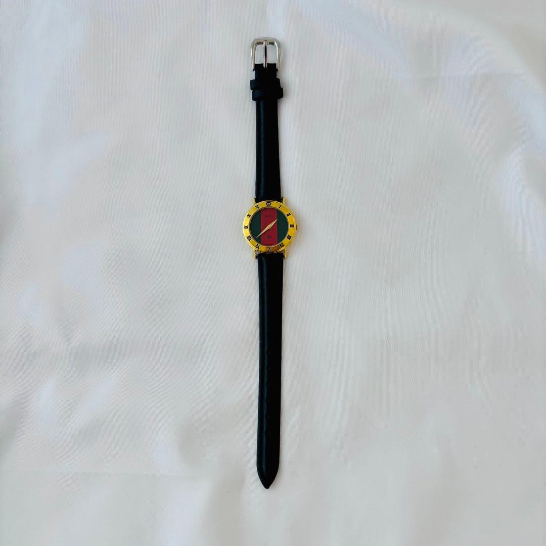 稼働 GUCCI グッチ 3000L シェリーライン レディースクォーツ腕時計