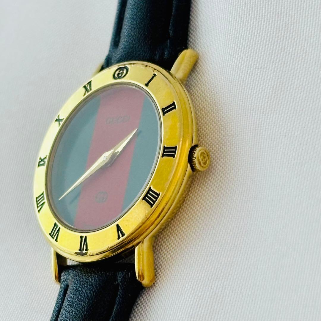 稼働 GUCCI グッチ 3000L シェリーライン レディースクォーツ腕時計