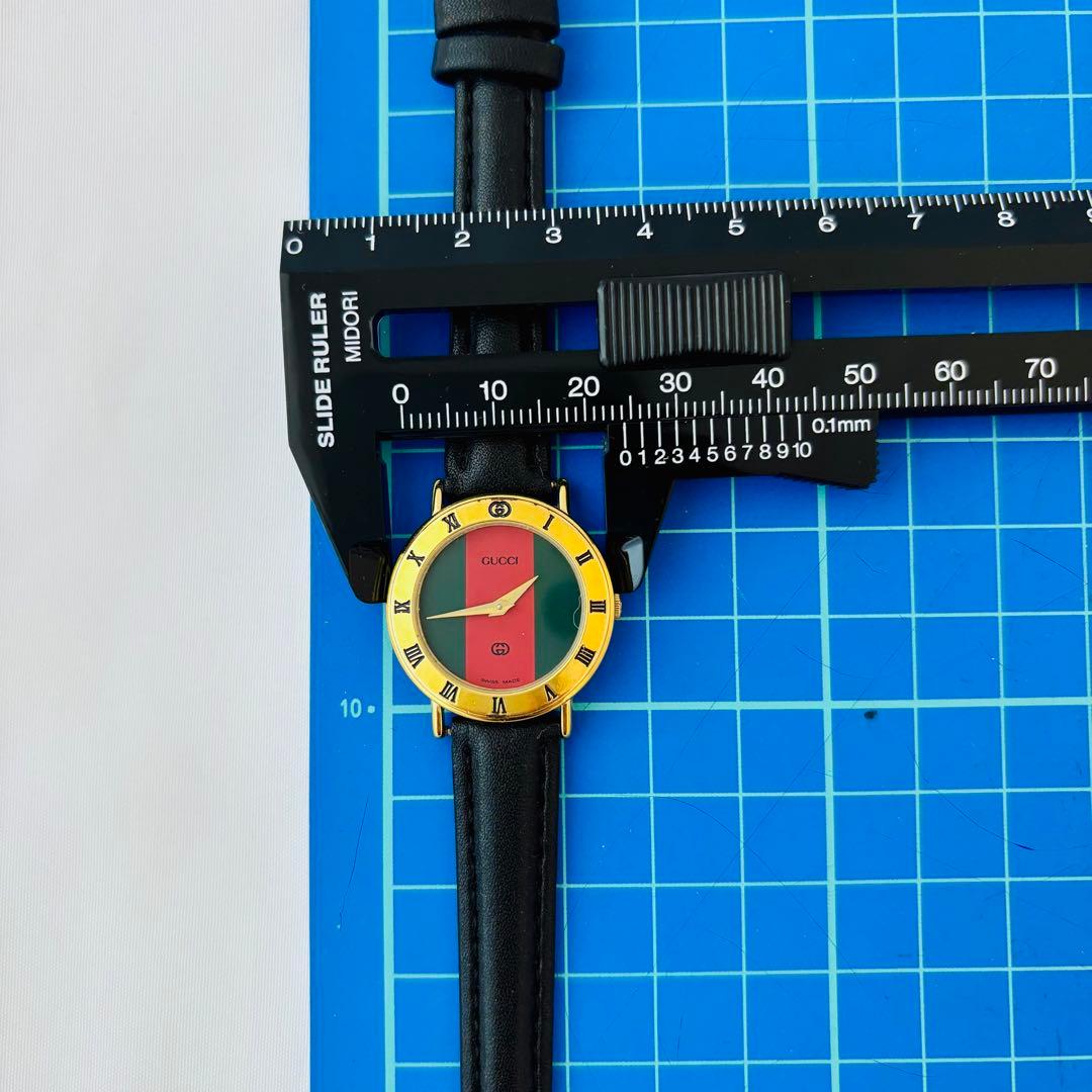 稼働 GUCCI グッチ 3000L シェリーライン レディースクォーツ腕時計