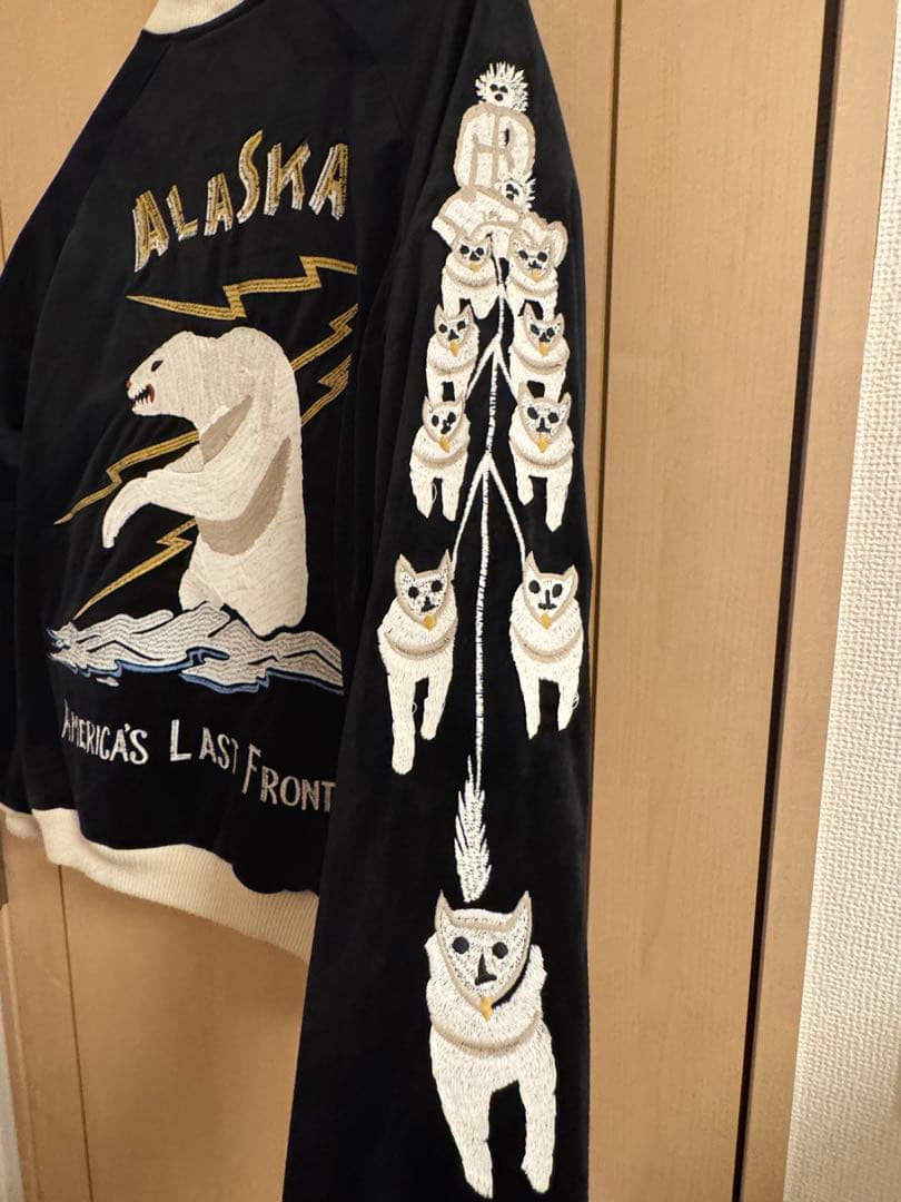 【最終値下げ】HOUSTON スカジャン アラスカ 別珍 刺繍 ジャケット