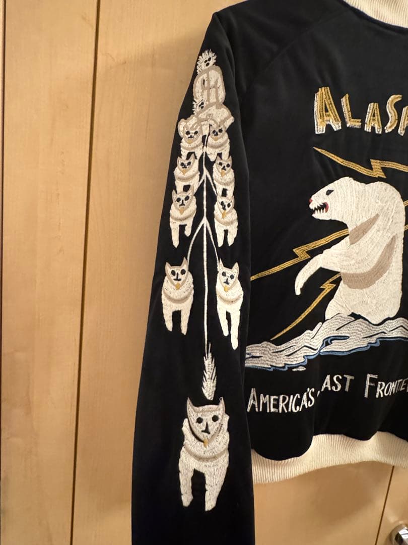 【最終値下げ】HOUSTON スカジャン アラスカ 別珍 刺繍 ジャケット