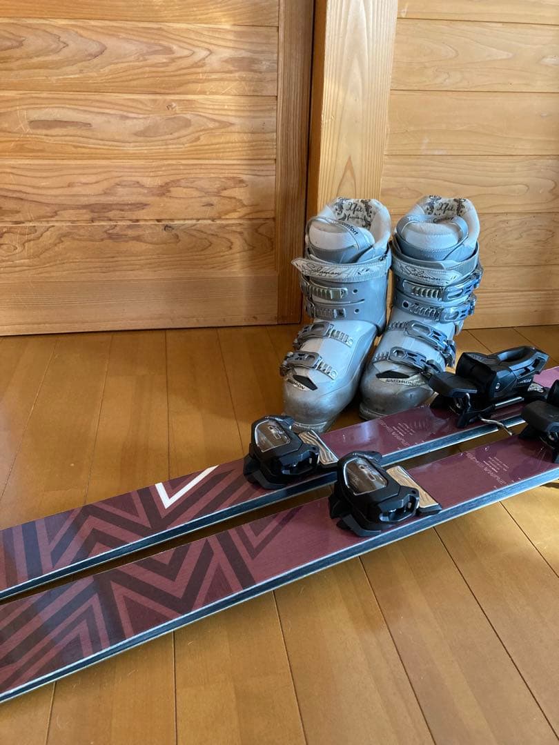 スキーセット SALOMONスキー靴 24センチ ZUMAスキー板159センチ