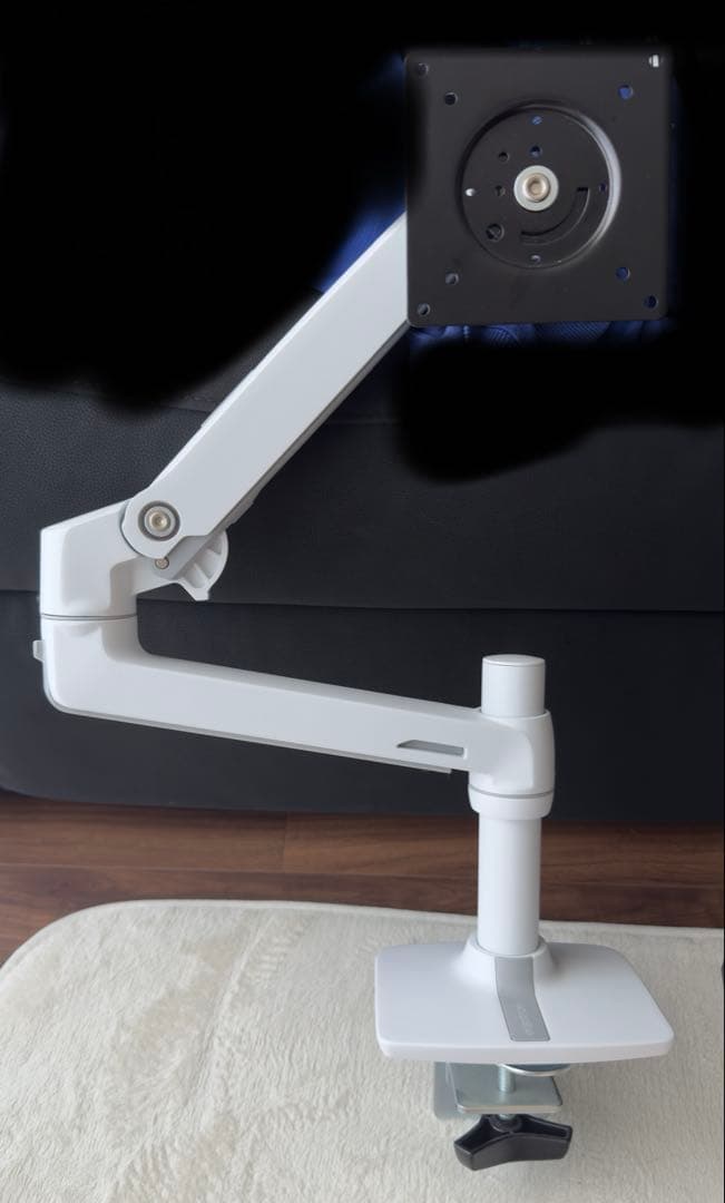 ホワイト モニターアーム クランプ式 ergotron