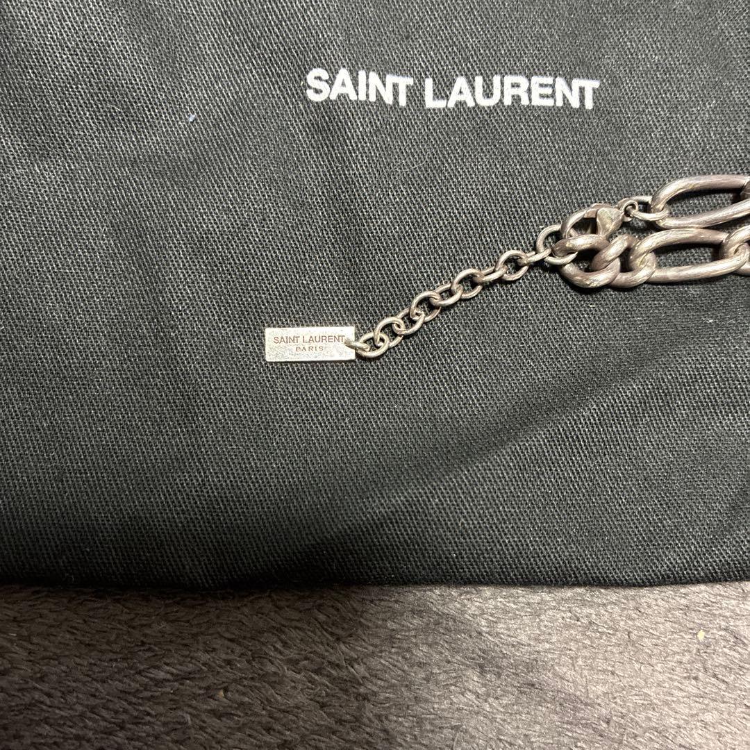 サンローラン　ブレスレット　チェーン　シルバー　銀色　0709