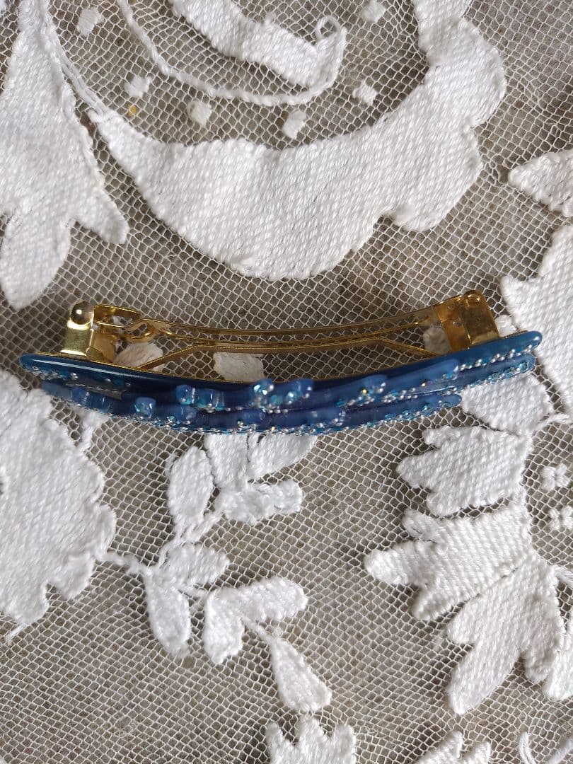 レア★acca by DAVIDIONアッカ★珊瑚モチーフバレッタ青フランス製