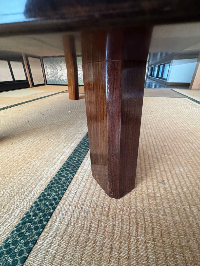 【引き取りok】座卓　高級テーブル　昭和レトロ　一枚板