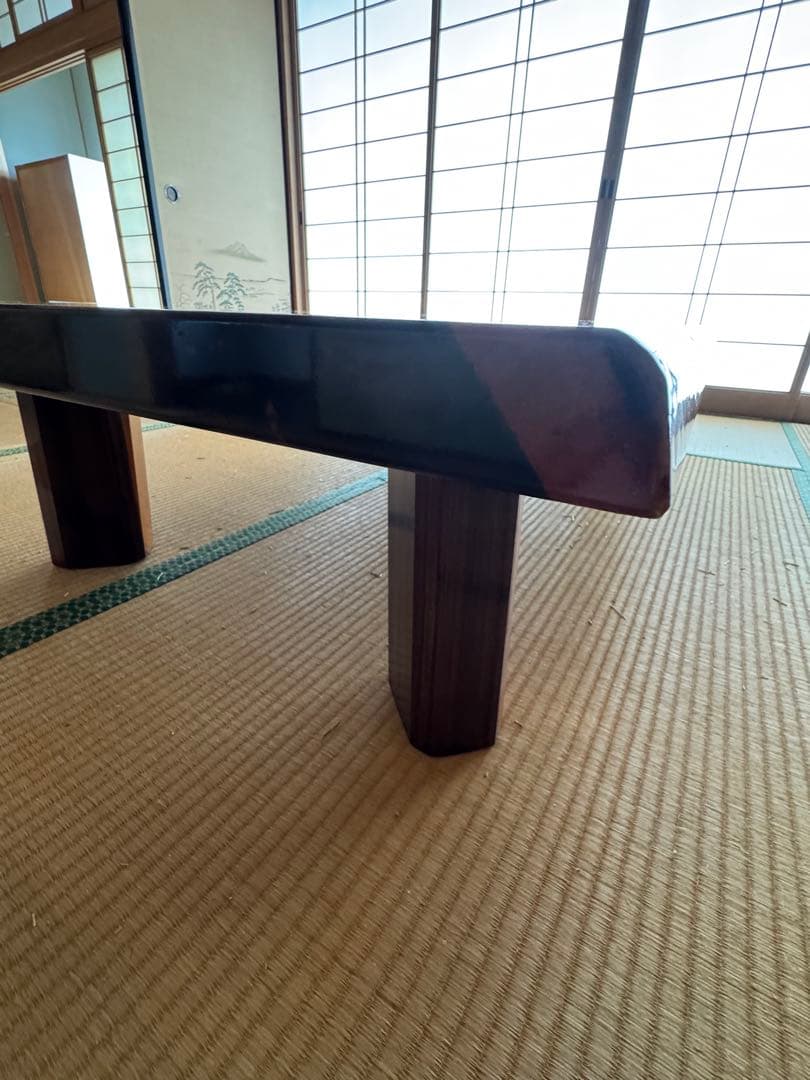 【引き取りok】座卓　高級テーブル　昭和レトロ　一枚板