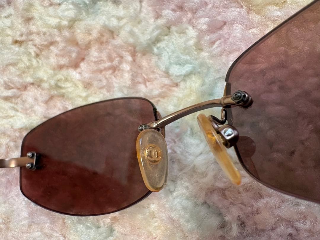 美品✨️【CHANEL】リムレス サングラス 4002 ココマーク 中古