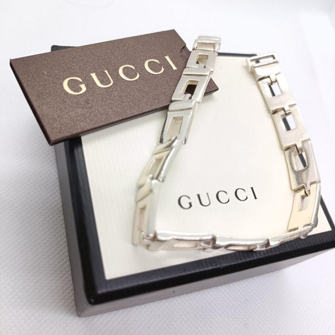 ゼットン様　美品✨　GUCCI　ブレスレット　Gリンクチェーン　シルバー　グッチ