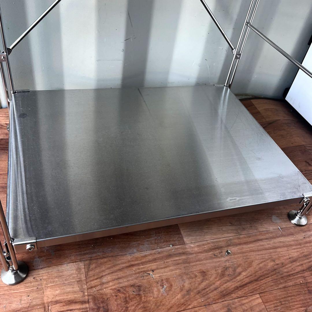 取付無料！無印良品 ステンレスユニットシェルフ中 4段オープンラック✨