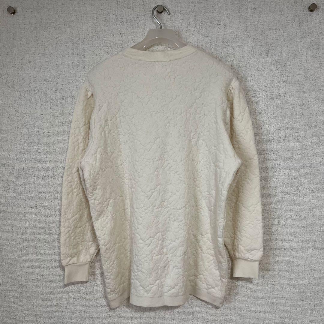 OHGA フラワージャガードニット　ホワイト